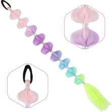 Örgülü Aksesuarlı Lastikli At Kuyruğu / ACM18