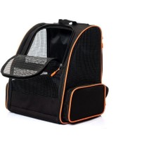 Missidea Brave Paws Piramit Model Fileli Kedi ve Köpek Taşıma Çantası Siyah