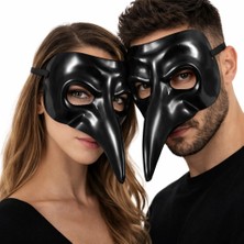 SHC4200 Siyah Uzun Burun Veba Doktoru Maskesi