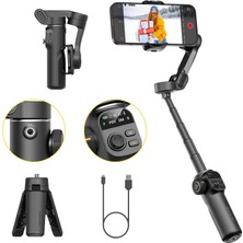 WİderMarkt Akıllı Telefon Gimbal Stabilizer - 3 Eksen Video Sabitleyici - Vlog Kamera Stabilizer-Tripod