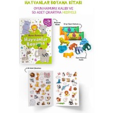 Hayvanlar Boyama Kitabı - Oyun Hamurlu - 3 Yaş +