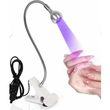 Funshop USB Klipsli Uv LED Tırnak Kurutucu 3W Esnek Masa Lambası Jel ve Kalıcı Oje Kurutma Cihazı