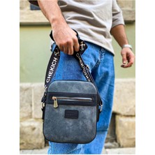 Marmara Qumasch CH102 - Stealht Kare Erkek Çanta Sıyah/antrasıt