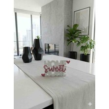 Aksesuar Kuşu Sweet Home Yazılı Dekoratif Biblo Şık Tasarım Boyalı ve Vernikli