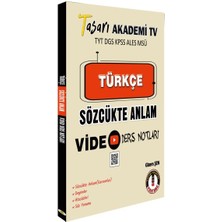 Tasarı Dgs Türkçe Sözcükte Anlam Video Ders Notları