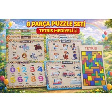 W-Design 8 Adet Eva Eğitici Bul Tak Puzzle Montessori Zeka ve Motor Beceri Geliştirici Oyuncak