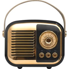 Marmara Qumasch Mıkado MD-24BT, Echoes, Siyah, 3W, Taşınabilir, Usb/tf Kart/bluetooth, 800MAH, Klasik Retro Müzik Kutusu