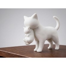 Karerca Dekoratif Kedi Figürü Biblo Kedi Figür