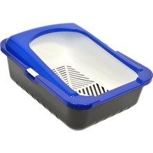 Çiftsan Plastik Elekli Kedi Tuvalet Kabı Koku Filtresi ile Ergonomik Yapı ve Kapak Tipi