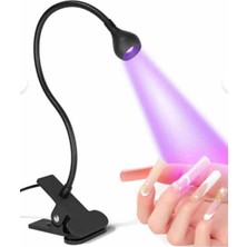 Funshop USB Klipsli Uv LED Tırnak Kurutucu 3W Esnek Masa Lambası Jel ve Kalıcı Oje Kurutma Cihazı