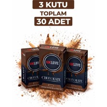Dukkanıum Oxlove Chocolate Aromalı Prezervatif 10'lu 3 Kutu