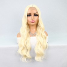 Uzun Dalgalı Platin Tül Peruk