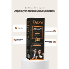 Dexe Doğal Siyah Saç Boyama Şampuanı 420 ml | 10 Dakikada Hızlı ve Pratik Boya