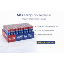 Dukkanıum Max Energy Aa Kalem Pil 1.5V R6 Heavy Duty Ultra Power 4lü 15 Paket