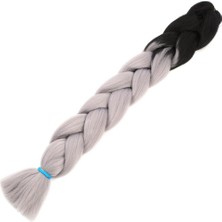 Dua Giyim Afrika Örgülük Sen Ombreli 100 Gr. / Siyah / Orta Ton Gri