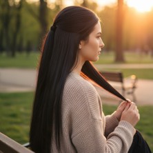 Dua Giyim Fiber Sen Düz 8 Parça Çıt Çıt /siyah