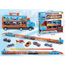 Kiddico Toys Dinazor Sürat Pistli Tır Uzayabilen Parkurlu Sürat Pisti 159 cm 6 Araçlı