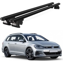 Today Auto Volkswagen Golf (2014 ve Sonrası) Uyumlu Siyah Ara Atkı Port Bagaj Tavan Barı