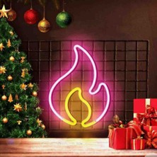 Kamer Neon LED Işıklı Alev