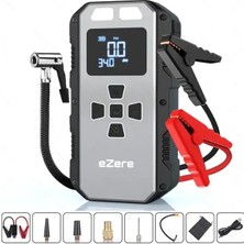 Ezere Mefa Ös  8000 mah Taşınabilir Göstergeli Araç Lastik Şişirme Ve Starter Akü Takviye Seti