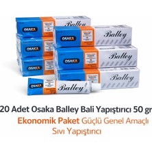 Marmara Qumasch Osaka Balley Bali Yapıştırıcı 50 gr x 20 Adet Ekonomik Paket Güçlü Genel Amaçlı Sıvı Yapıştırıcı