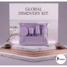 Eşya Dünyası 6 Parça Seyahat Boy Kozmetik Şişe Seti - 50ML Sprey, Pompalı ve Kapaklı Şişe + 10G Krem Kutusu