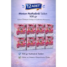 Dukkanıum Metan Naftalinli Tablet 100 gr Güve Önleyici Dolap ve Çekmece Koruyucu 12 Adet
