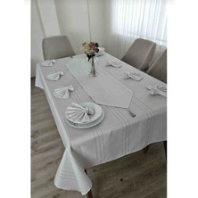 Çapa Home (26 Parça) Leke Tutmaz Spor Çizgili Sofra Takımı