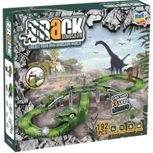 Kiddico Toys Dinosaur Tracks 192 Parça Dinozor Temalı Hareketli Raylar Dinozor Araçlı Köprülü