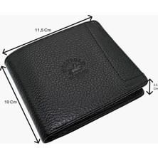Westpolo Hakiki Deri Kağıt Para ve Bol Kart Bölmeli Slim Unisex Cüzdan - Siyah