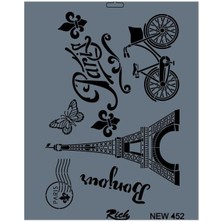 Dua Giyim Rich New Seri N-452 Stencil 35X25 cm
