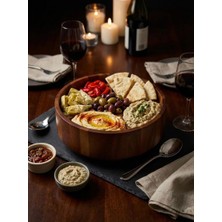 Hbs Art Design Doğal Akasya Ahşap Kase - Salata, Çerezlik ve Sunum Kasesi