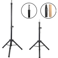 Kuaför Eğitim Mankeni Için Metal Tripod / Siyah + Taşıma Çantası