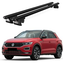 Today Auto Volkswagen T-Roc (2017 ve Sonrası) Uyumlu Siyah Ara Atkı Port Bagaj Tavan Barı