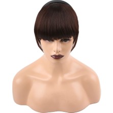 Dua Giyim Taçlı Fiber Sen Perçem / Koyu Kahve