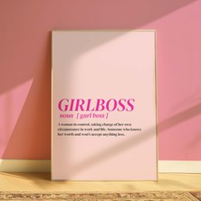 DES VU PRINT Girlboss Tanım Posteri, Coquette Pinterest Temalı Çerçevesiz Poster