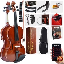 Midex CVL-743-PAK Full Set Çocuk Kemanı Keman 3/4 (Yastık Susturucu Çanta Yay Tel Reçine)