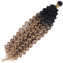 Afro Dalgası / Siyah Karamel Ombreli