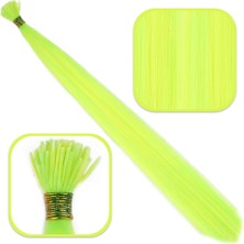 Fiber Sen Boncuk Kaynaklık Renkli / Neon Sarı / 100 Adet