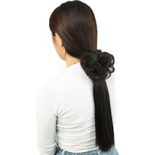 Lı Lastikli Topuz Toka / Kahverengi