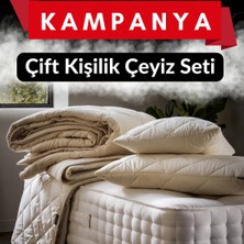 Yünevim Çift Kişilik Çeyiz Seti (Nevresim +Lastikli Çarşaf+2 Yastık Kılıfı Hediyeli)