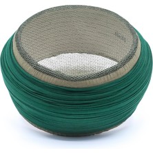 Sarıkhane Fileli Sarık – Yeşil Kumaş – Siyah Takke – Yuvarlak Sarım – Fileli – 5 Metre