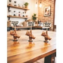 3'lü Set: Esprili Ayıcık Figürlü Mutfak ve Çay Köşesi Dekoru