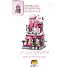 Vagonlife Loz Micro Block Serisi Alışveriş Dükkanı 370 Parça Dekoratif Oyuncak Yapım Seti Yapı Blok FFLZ-8870