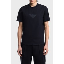 Emporio Armani Logolu % 100 Pamuk Regular Fit Bisiklet Yaka T Shirt Erkek T Shirt EM004583 AF13669 MB561