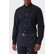Tommy Hilfiger Erkek Lacivert Core Flex Gömlek