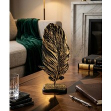 Mirsa Global Dekoratif  Tüy Yaprak Siyah