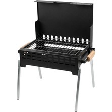 Buff Pratik Katlanır Ayaklı Mangal Krom Izgaralı Kolay Katlanabilir Mangal Koruma Kılıflı Dayanıklı Mangal