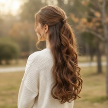 Dua Giyim Fiber Sen Dalgalı 8 Parça Çıt Çıt / Kumral