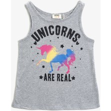 Koton Sloganlı Atlet Unicorn Baskılı